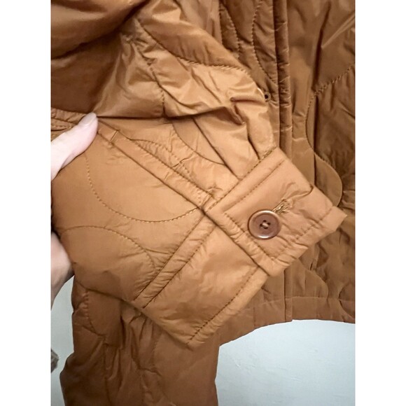 Madewell Air Puff Quilted Shirt Jacket Warm Coffee Rust Orange XL New NWT Coat - Picture 14 of 14